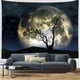 thumbnail image 4 of Tapiz de luna Tapiz de galaxia Tapiz de árbol Tapiz de cielo estrellado Tapiz de arte psicodélico místico Tapiz para colgar en la pared para decoración del hogar (51.2 x 59.1 pulgadas de alto) Sailing Electrónica, 4 of 5