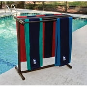 Outdoor Lamp company 405BRZ Portable Outdoor 5 Bar Towel Rack Bronze by Outdoor Lamp company