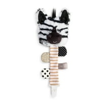 DEMDACO Zebra Paci Pocket Pal 9 inch Childrens Plush Stuffed Animal Pacifier Holder and Clip