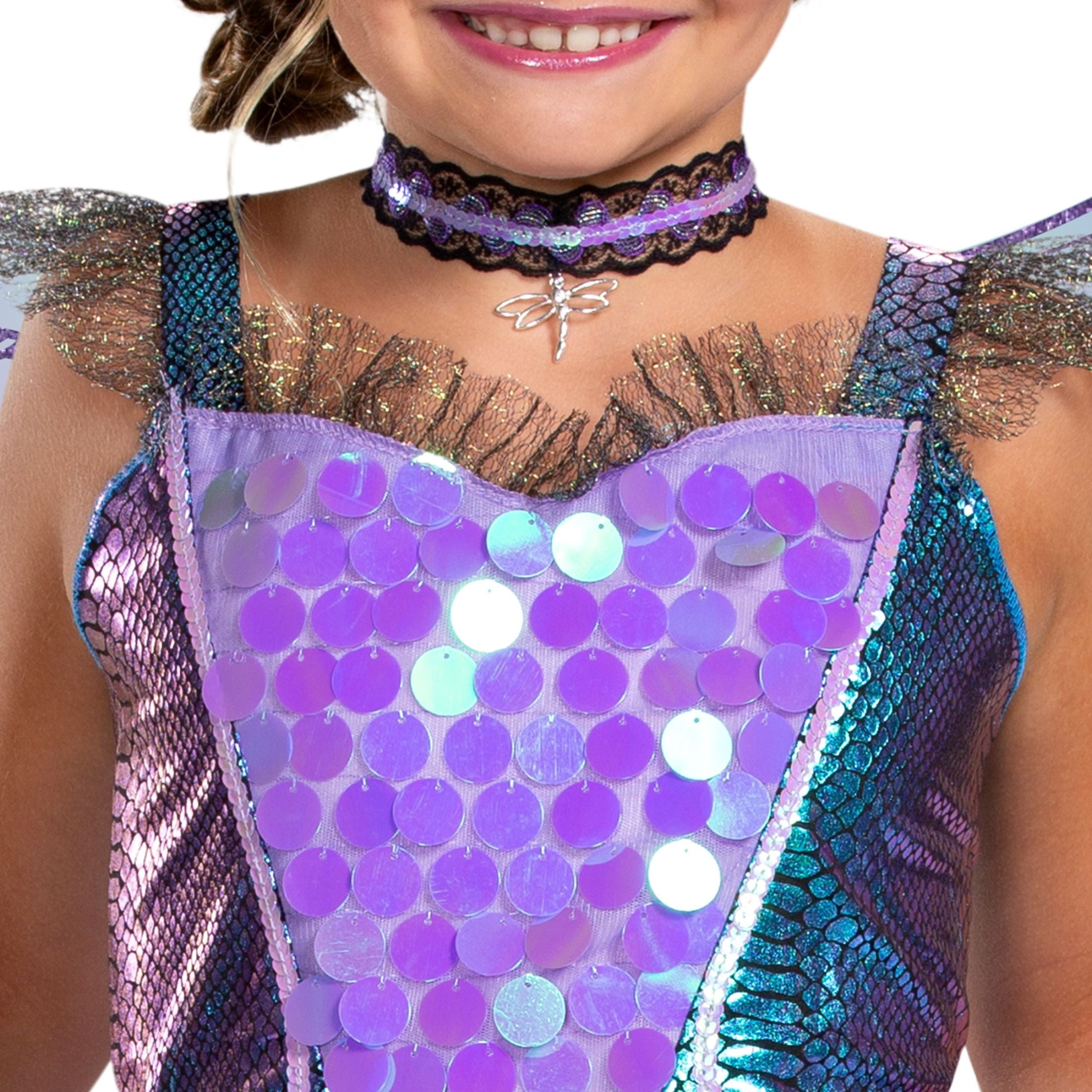 Dragonfly 4pc Halloween Costume for Children, Girls' Size M (7/8), by Way to Celebrate