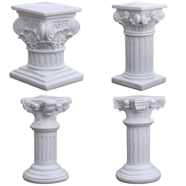 GROWTH TANK de 4 Miniatures Pilier Romain Colonne Grecque Statue Support Décoration Extérieure