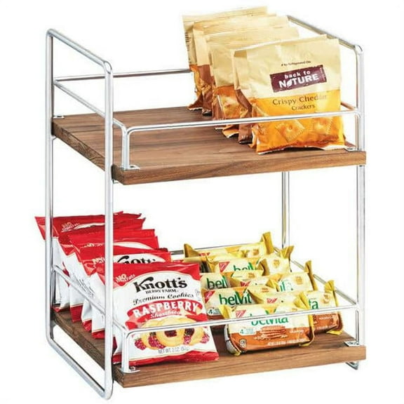 Cal Mil 3704-2-49 2 Tier Merchandiser Rack - Chrome - Chrome