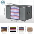 thumbnail image 2 of Bolsa de Almacenamiento de Ropa de Gran Capacidad 4P,Cajas Almacenaje Ropa con Asa Reforzada,Tela Gruesa y Cremallera Sólidas,Organizador de Transpirable para Colcha,Mantas, 2 of 7