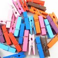 thumbnail image 3 of Trayknick 20 Pcs Multi-color Wood Clothespins Wooden Laundry Clothespins Paper Craft Clip Blue, 3 of 13