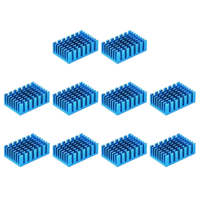 Unique Bargains 30x20x10mm Tampon Thermique Radiateurs en Aluminium Radiateurs Électroniques Bleu 10 Pcs
