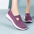thumbnail image 4 of Widestep Shoes for Women, Mesh Mary Jane Flats for Women, Women Classic Plus Size Round Toe Slip On Casual Loafers Lightweight Comfort Walking Footwear Non Slip Daily Flats, Purple 8, 4 of 5