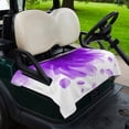 thumbnail image 2 of Golf Cart Seat Covers for 2 Seater,Modern Purple Microfiber Cart Seat Towel Blanket,Gradient Floral Abstract Bohemian White Absorbent Breathable Non Slip Bench Seats Protector for Golf Course 51"x31", 2 of 9