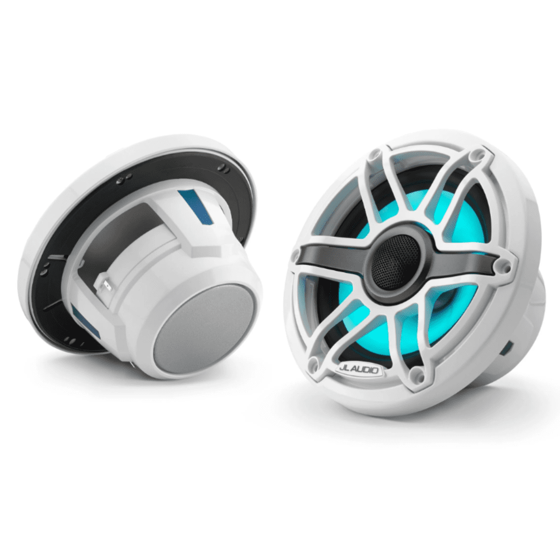JL Audio M6-650X-S-GwGw-i 6.5" Marine Coaxial Speakers w/ RGB LED (Gloss White)