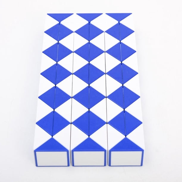 Magic Ruler 24 Wedges Magic Snake Cube Twist Puzzles Juguetes para niños (Azul)