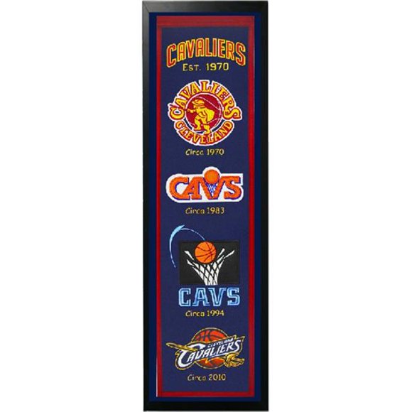 Encore Select 110-25 Cleveland Cavaliers Logo History Felt Banner - 14 x 37 in.