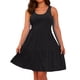 thumbnail image 1 of Vestido informal de primavera/verano para mujer en tallas grandes: vestido sin mangas de color liso y largo medio, adecuado para el día a día, el trabajo y las vacaciones, tallas XL-XXXXXL., 1 of 6