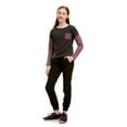 thumbnail image 2 of Soffe Big Girls' Quilted Crew, Charcoal Heather/Feather, SML, 2 of 6