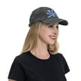 thumbnail image 4 of DouZhe Adjustable Washed Cotton Baseball Cap - Retro Game Controller Prints Vintage Dad Hat Unisex Sports Caps (Black), 4 of 6