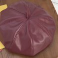 thumbnail image 2 of CoCopeaunts Newsboy Hats for Women PU Leather Hat Female Octagonal Newsboy Cap Ladies Beret Hat Vintage Artist Painter Hat, 2 of 7