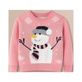 thumbnail image 4 of Top de manga larga para niños cuello redondo algodón corte holgado patrón de muñeco de nieve traje diario, 4 of 7