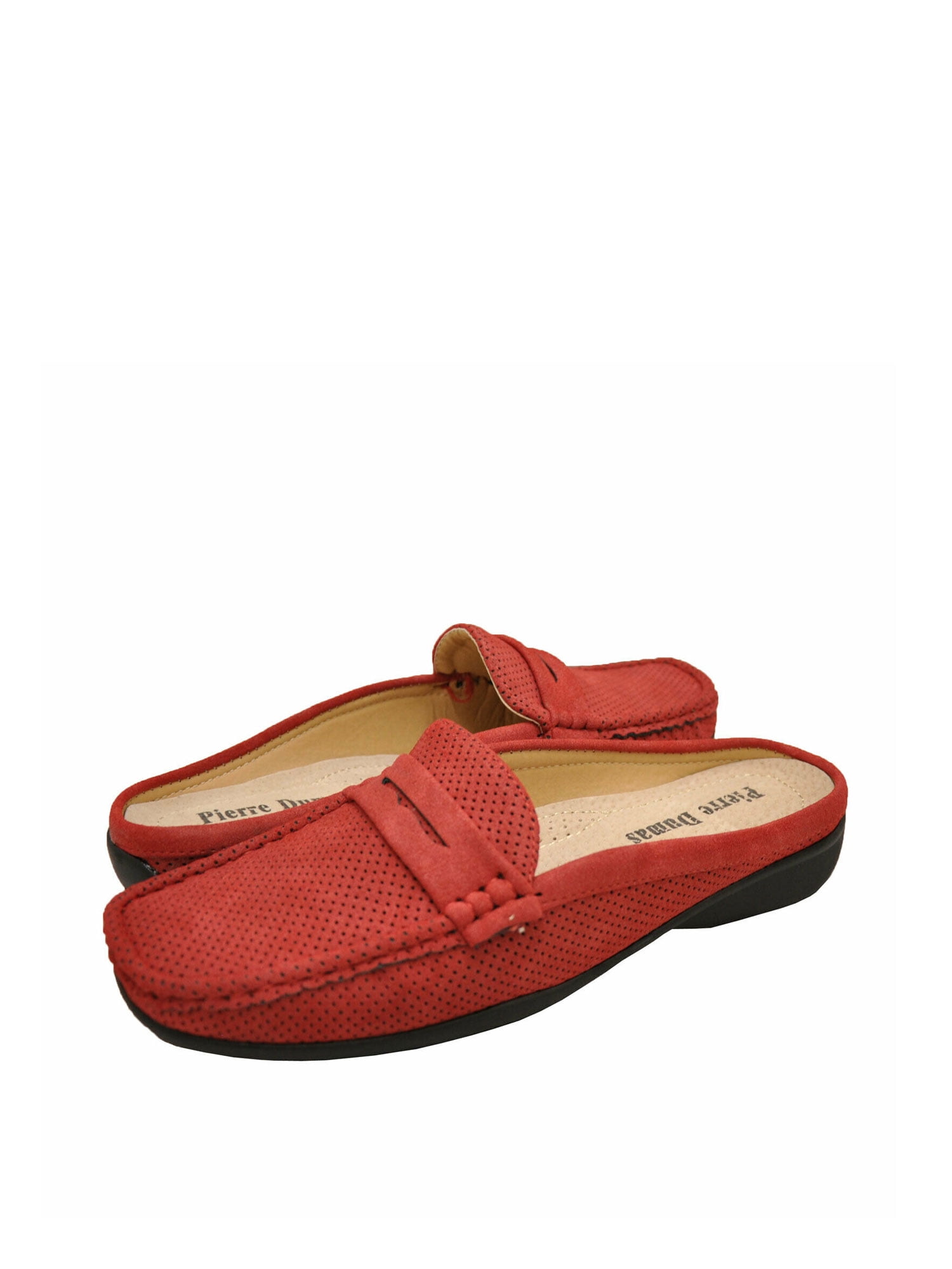 red loafer mules