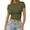 a-Green8418, variant on FINALGANG Womens Solid Color Crewneck Short Sleeve Crop Top Stretchy Slim Fit Casual Basic Tees For Summer Workout Daily Wear Orange XL