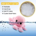 thumbnail image 4 of Pulpo gigante reversible de 50 cm. Juguete de peluche reversible de pulpo feliz y triste. ¡Muestra tu estado de ánimo sin decir una palabra! Rosa y azul claro, rosa, 4 of 5