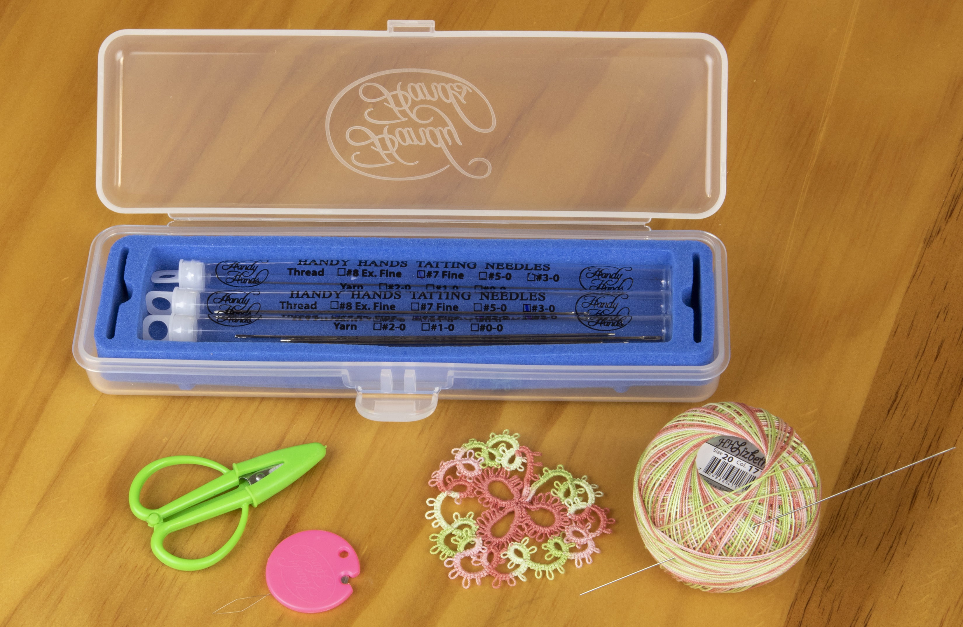 Handy Hands Handy Case For Tatting Needles-clear//blue