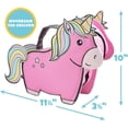 thumbnail image 4 of shiyou-Kid's Insulated Unicorn -Shaped Lunch Box w Strap- Keeps Food Hot or Cold For Hours- Reusable Bag Fits Ice Packs, Bento Containers, Thermoses Easily- Make Back to School Lunches Fun for Boys &, 4 of 4