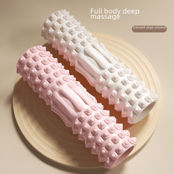Rodillo de masaje de relajación muscular con columna de yoga con eje de espuma, palo de masaje muscular con columna de yoga hueca, maza