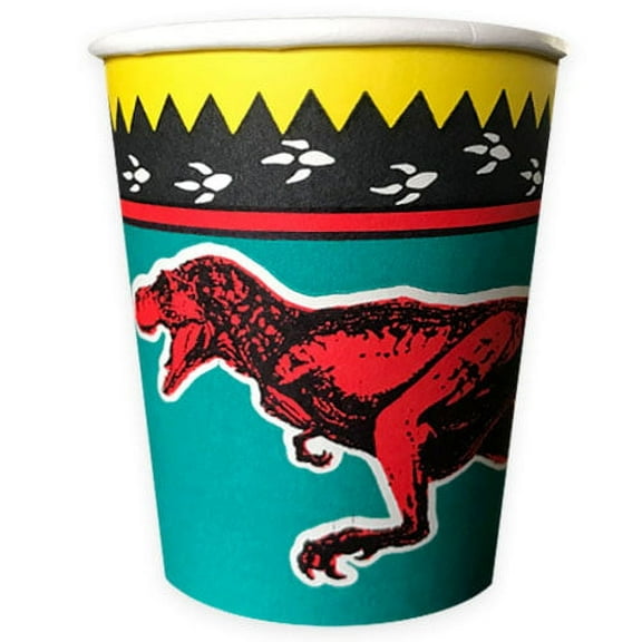 Jurassic Park Vintage 1993 Disposable Paper Cups, 9 oz, Multicolor, 10 Count