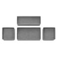 thumbnail image 3 of Whitmor Collapsible Fabric Drawer Organizer, Set of 2 Small 6 x 6 x 3 in, 1 Medium 12 x 4 x 3 in, 1 Large 12 x 6 x 3 in, Gray, 3 of 3