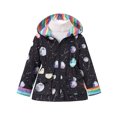 thumbnail image 1 of djtdsds Middle and Small Children's New Girls' Winter Pattern Hooded Zipper Coat Size:2-3 Years, 1 of 8