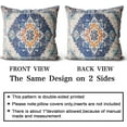 thumbnail image 2 of Blue Boho Throw Pillow Covers Set of 2 Monaco Rug Persian Carpet Double Sided Pattern Cotton Soft Pillow Case Cushion Cover Pillowcase for Garden Couch Sofa Bed Decorative 18x18 inch, 2 of 6
