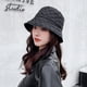 thumbnail image 5 of Sombreros De Cubo De Invierno Con Cuerda Ajustable, Gorros De Guata De Celosía De Color Sólido, Sombrero De Pescador De Lavabo Unisex seitruly AP007034-02, 5 of 6