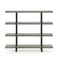 thumbnail image 2 of Furinno Turn-N-Tube 4-Tier Wide Display Shelf, French Oak/Black, 2 of 4