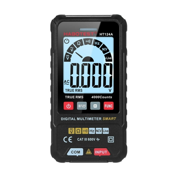 HABOTEST HT124A Multímetro digital inteligente 4000 cuentas True RMS Auto