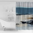 thumbnail image 4 of 54x78 Inch Shower Curtain Decorative Blue Beige Black Bathtub Bath Curtains Fabric Waterproof Bathroom Decor Modern Oil Painting Art Small Stall Shower Curtain Set with 12 Hooks, 4 of 6