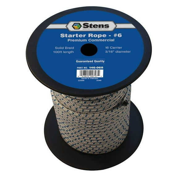 New Stens 100' Solid Braid Starter Rope 146-068 for #6 Solid Braid