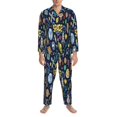 thumbnail image 4 of Bingfone Men'S Pajama Set 2 Piece Loungewear Pjs, Long Sleeve With Pajama Pants-Colorful Space, 4 of 9