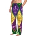 thumbnail image 3 of Kdxio Mardi Gras4 Print Men's Sleep Pajama Pant Lounge Pants with Pockets, 3 of 8