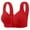 46#Red, variant on Front Closure Bras for Women - No Underwire Padded Wireless Bra, Full Coverage Seamless Mastectomy Bralette, Breathable Comfortable Everyday Wear