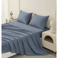 thumbnail image 4 of Dream Living King Size Bedding Set (Includes 1 Flat Sheet, 1 Fitted Sheet, 2 Pillow Covers, 14'' Deep Pocket Soft Microfiber 4 Piece Set) Grey, 4 of 5