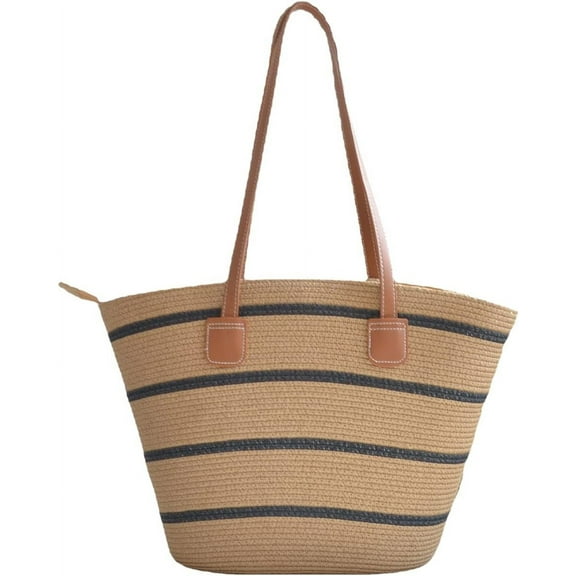 Kukuzhu Summer Beach Tote Bag for Women Handmade Large Straw Shoulder Tote Bag Womens Handbag Purse
