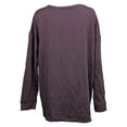 thumbnail image 2 of Three Dots Women's Top Sz XL Reg Round Neck Long Sleeve Purple, 2 of 4