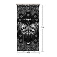 thumbnail image 5 of Black Gothic Skull Butterfly Pattern Shower Curtain 36"x72" ,Bathroom Decorative Shower Curtains Set with 12 Hooks,Modern Waterproof Washable Shower Curtain, 5 of 6
