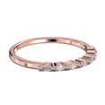 thumbnail image 3 of 0.28ct Marquise Shape Diamond Moissanite Wedding Band 18K Rose Gold Over Silver, 3 of 4