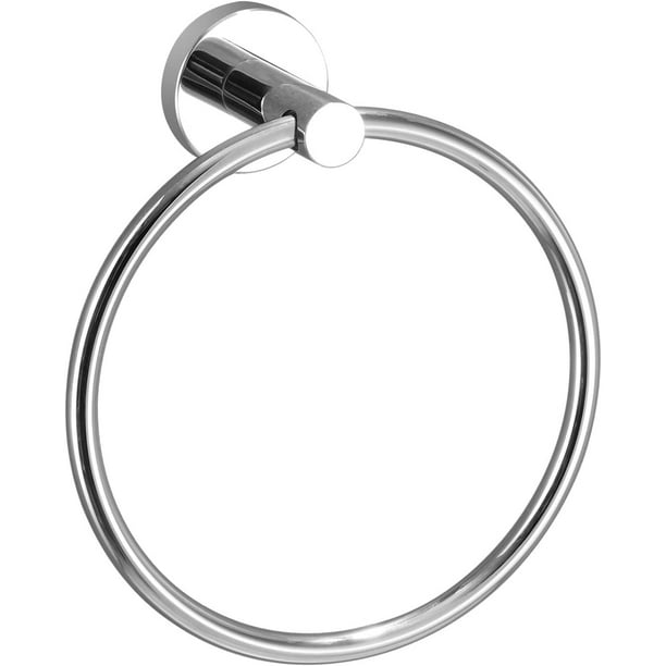 USHOWER Polished Chrome Towel Ring, Hand Towel Holder for Bathroom