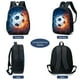 thumbnail image 3 of Mochila de fútbol americano de 16 pulgadas, mochila escolar de moda para niños, mochila escolar con patrón de fútbol, ​​bolsas para libros para viajar, 3 of 5