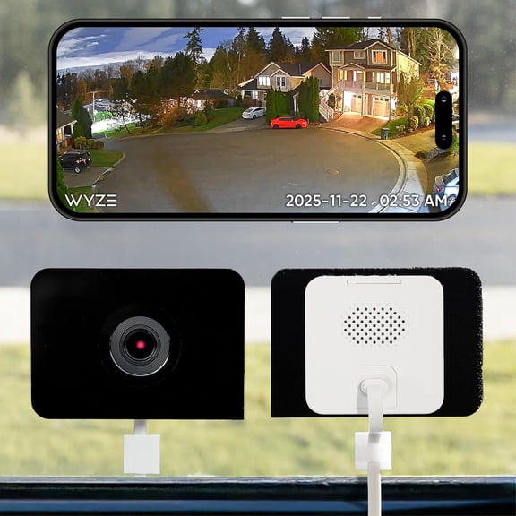 Window Camera, WiFi Indoor HD Home Security Camera, Upgraded Color Night Vision, Anti-Glare, AI-Powered Motion Detection, Easy & Quick Setup, 24/7 Recording, Works w/Alexa & Google