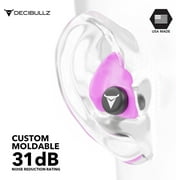 Decibullz Custom Molded Earplugs Pro Pack, One Size - Pink Bundle