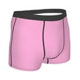 thumbnail image 3 of Balery Pink Men's Boxer Briefs, Soft and Breathable Cotton Underwear with nylon Waistband-Large, 3 of 9