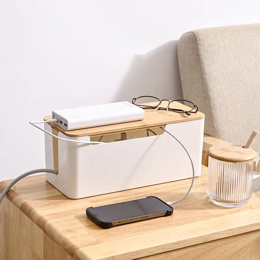 KYAIGUO Cable Management Boxes Stylish Cord Organizer and Cable Storage Boxes Cord Boxes to Hide Power Outlets