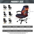 thumbnail image 5 of Xoenoiee Wolf Fire Galaxy Print Office Chair Cover with Armrest Covers, Stretch Computer Chair Cover Universal Removable Rotating Chairs Slipcovers for Dogs Cats Pets, S, 5 of 6