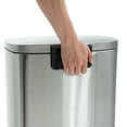 thumbnail image 5 of FOA Ament 13 Gallon Stainless Steel Step Foot Pedal Trash Can in Silver, 5 of 19
